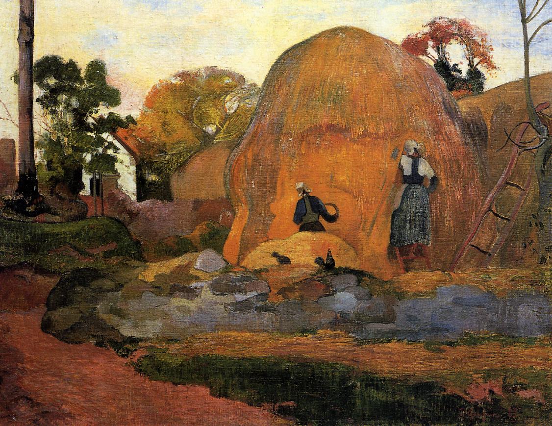 Yellow Haystacks - Paul Gauguin Painting